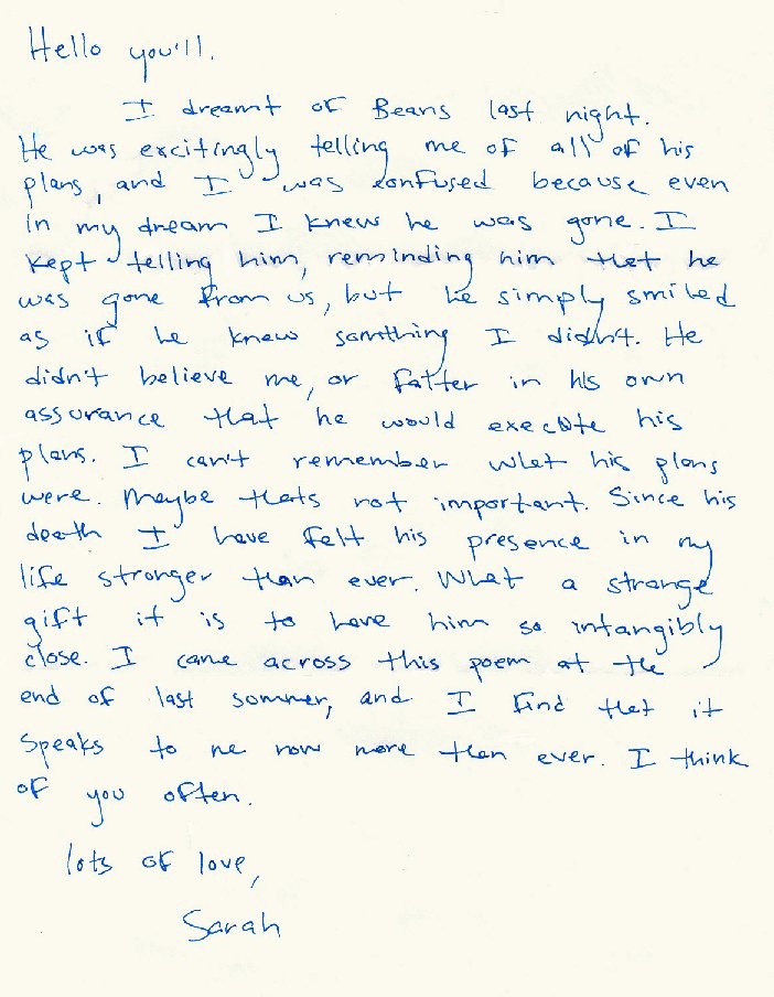 Sarah's Letter